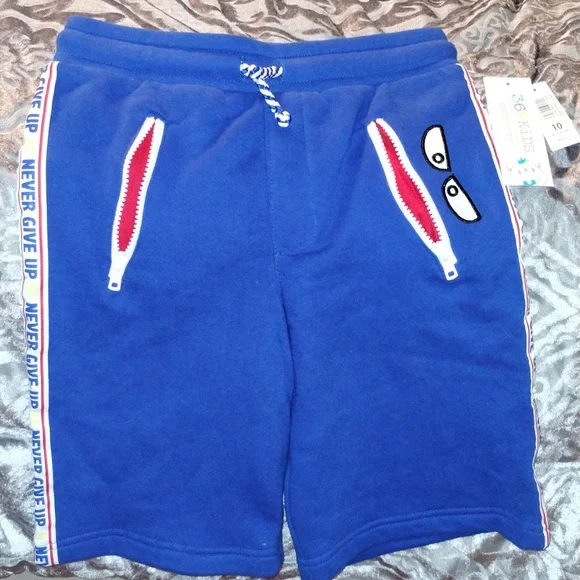 365 Kids Cool Monster Shorts -Blue/White/Red (Boys - Size 10) - Picture 2 of 5